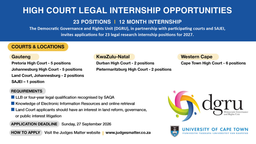 2027 Legal Internship Opportunities